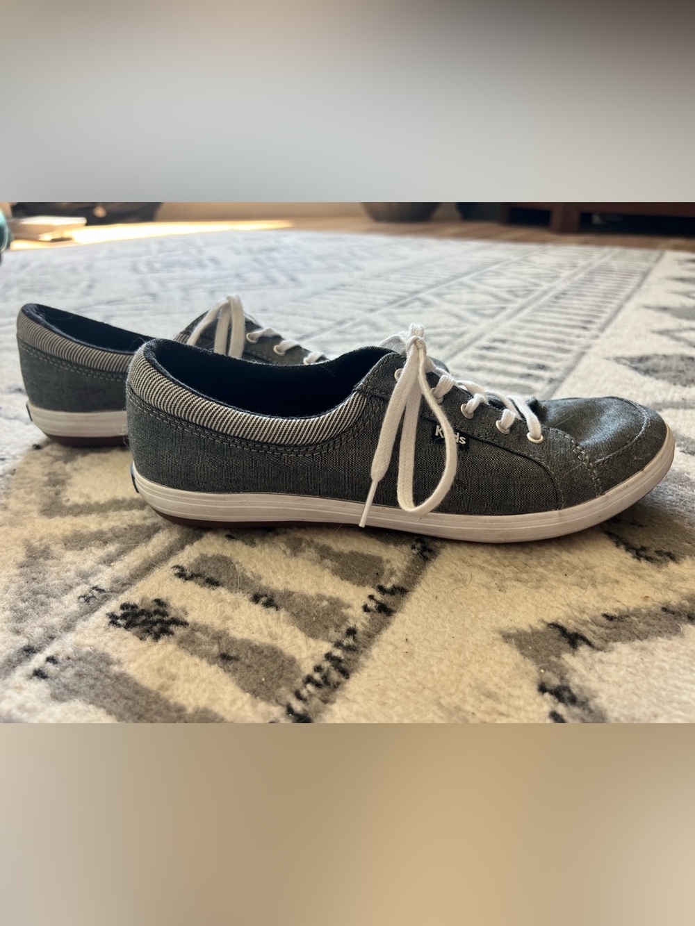 Keds Ortholite Gray Canvas Low-Top Sneakers